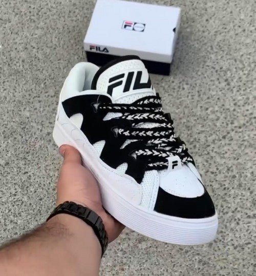 Branded FLA Running Shoes For Mens White Black