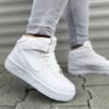 Branded Airforce Long Leather White