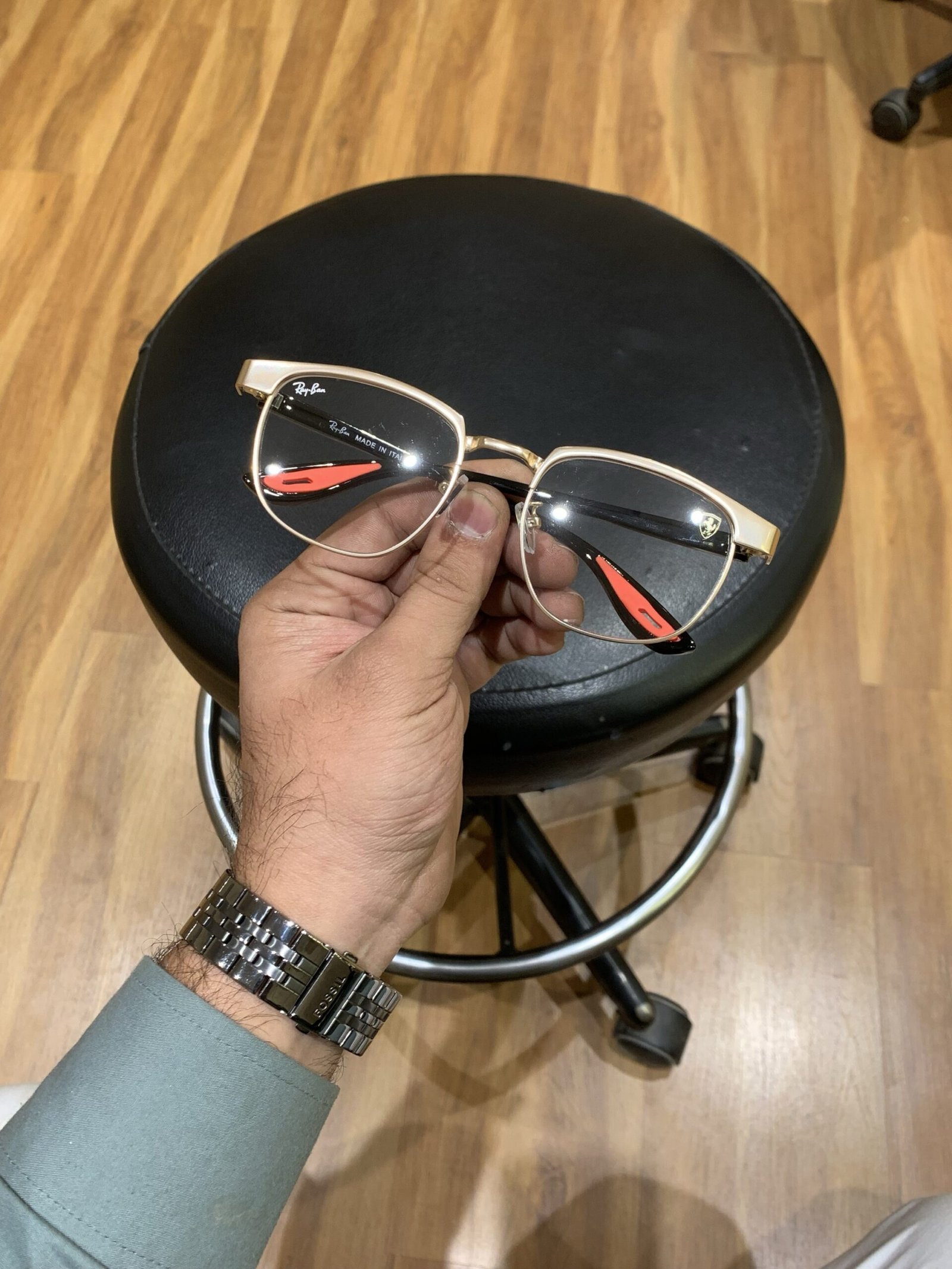 Rayban 03 Gold Plano Sunglasses