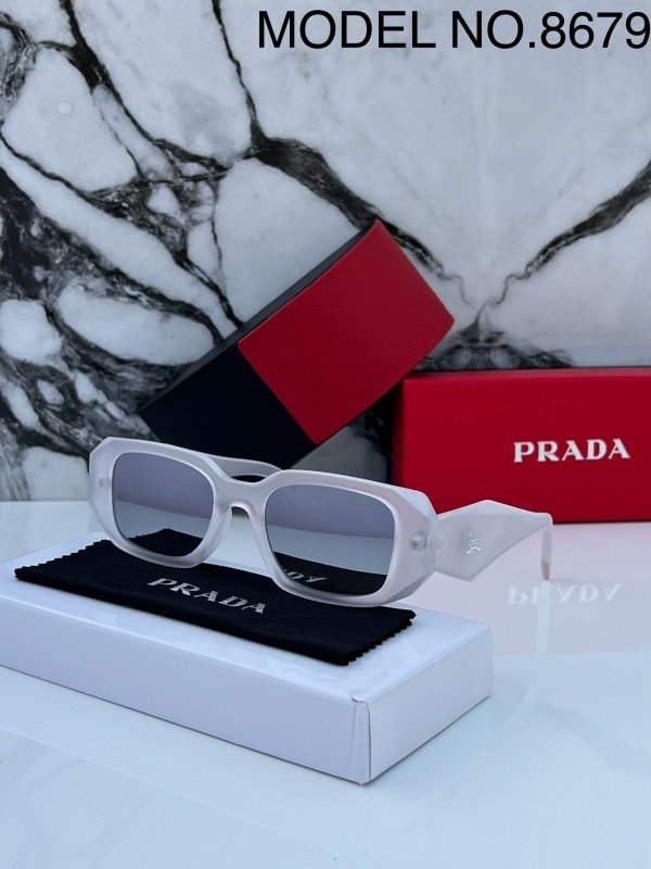 Prada Milano 8679 White Silver Sunglasses