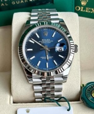 Rolex Oyster Perpetual Date Just Silver-Blue