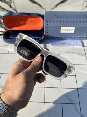 Gucci 7727 White Black Tiger Sunglasses