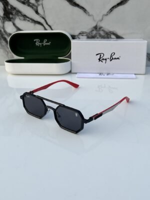 Rayban 418 Black Red Sunglasses