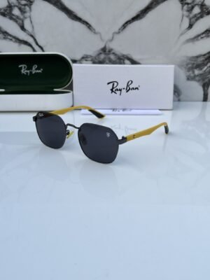 Rayban 406 Black Yellow Sunglasses