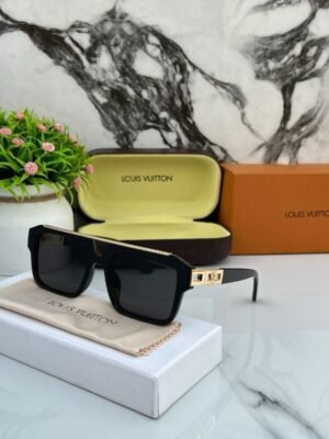 Louis Vuitton 8817 Black Gold Sunglasses