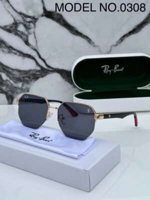 Rayban 0308 Gold Black Sunglasses