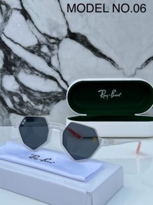 Rayban 06 White Black Sunglasses