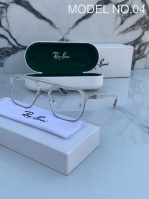 Rayban 04 White Plano Sunglasses