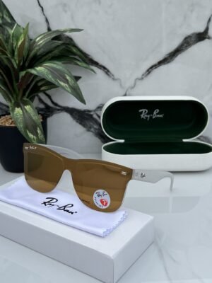 Rayban Blaze White Gold Sunglasses
